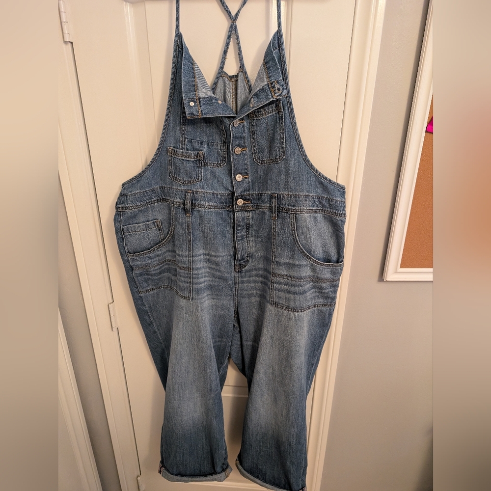 Torrid Blue Denim Jumpsuit Casual Wear - Picture 4 of 13
